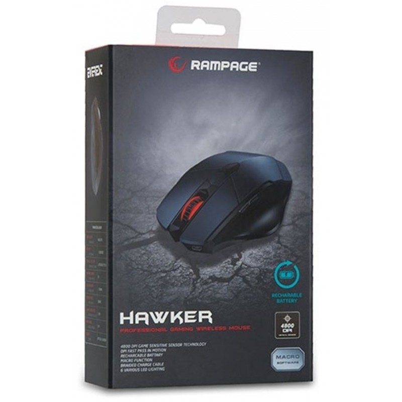 EVEREST SOURIS GAMING SANS FIL RAMPAGE SMX-R12 / 4800DPI 2