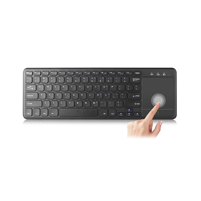 EVEREST CLAVIER QUERTY BLUETOOTH AVEC TOUCHPAD SANS FIL COMPATIBLE PC / SMART TV / CONSOLE JEUX EKW-155 1