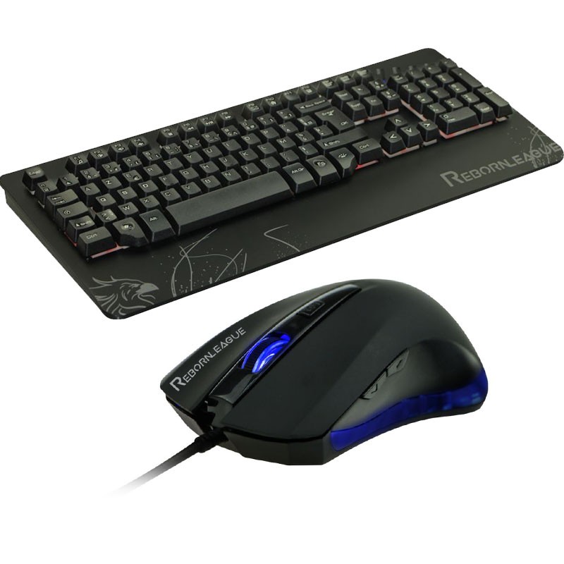 REBORNLEAGUE ENSEMBLE CLAVIER & SOURIS GAMER BU-RL3C300 1