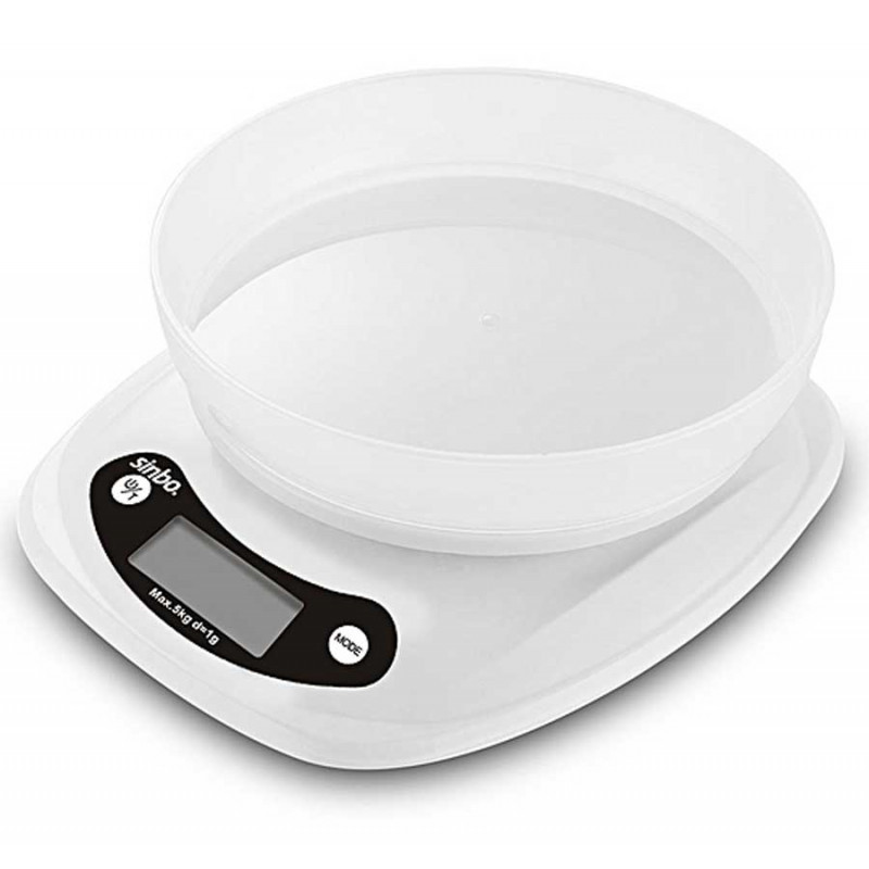 SINBO BALANCE DE CUISINE ÉLECTRONIQUE SKS 4525 5KG BLANC 1