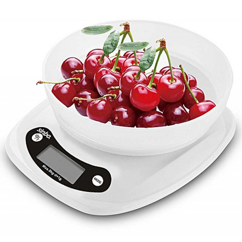 SINBO BALANCE DE CUISINE ÉLECTRONIQUE SKS 4525 5KG BLANC 2