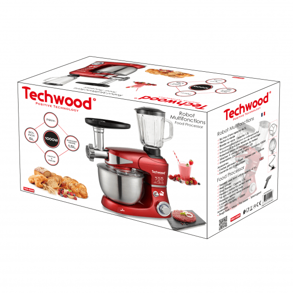 Techwood ROBOT MULTIFONCTIONS 1000W ROUGE TRO-5065 2