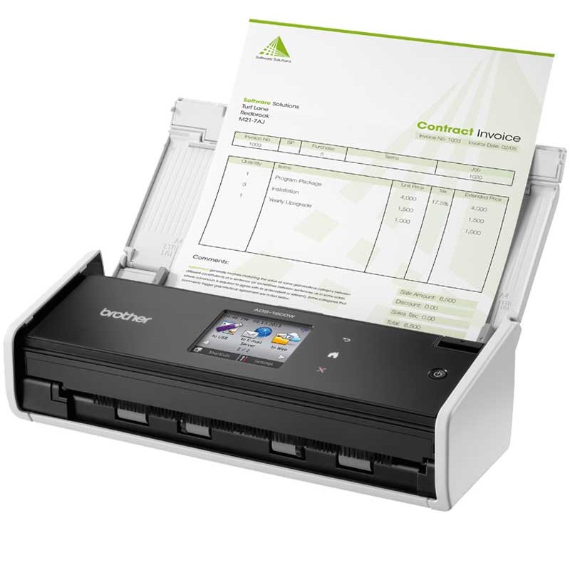BROTHER Scanner Sans Fil Compact recto-verso ADS-1600W / Wifi 3