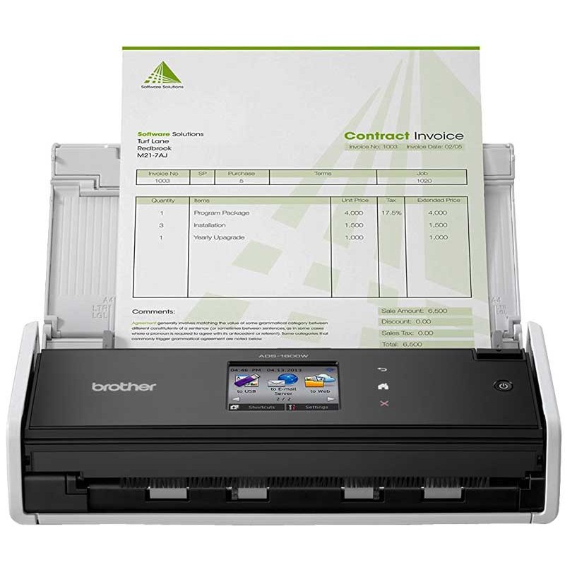 BROTHER Scanner Sans Fil Compact recto-verso ADS-1600W / Wifi 1