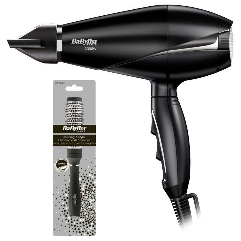 BABYLISS Sèche Cheveux P1010E Pro Light 6604E 2100W + Brosse Brushing 28MM 1