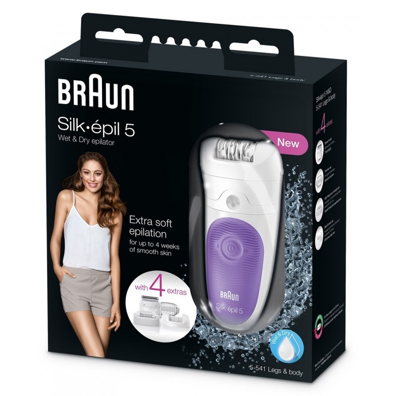 BRAUN Épilateur Silk-épil 5 5-541 Étanche Sans fil avec 4 accessoires - SE5-541 3