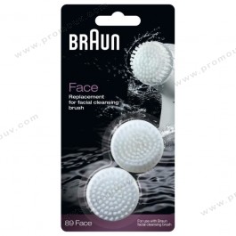 BRAUN Brosse Faciale Sonique de Rechange pour le visage 89FASPA