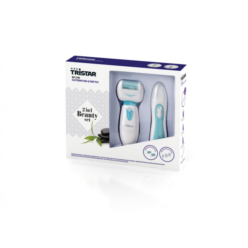 Tristar KIT MANUCURE PéDICURE 2 EN 1 : RâPE éLECTRIQUE POUR PIED + LIME à ONGLES 1