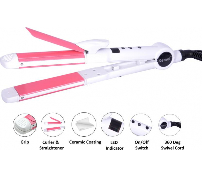 Kemei Lisseur 2-NN-1 HAIR BEAUTY SET KM-6878 HAIR STYLER 1