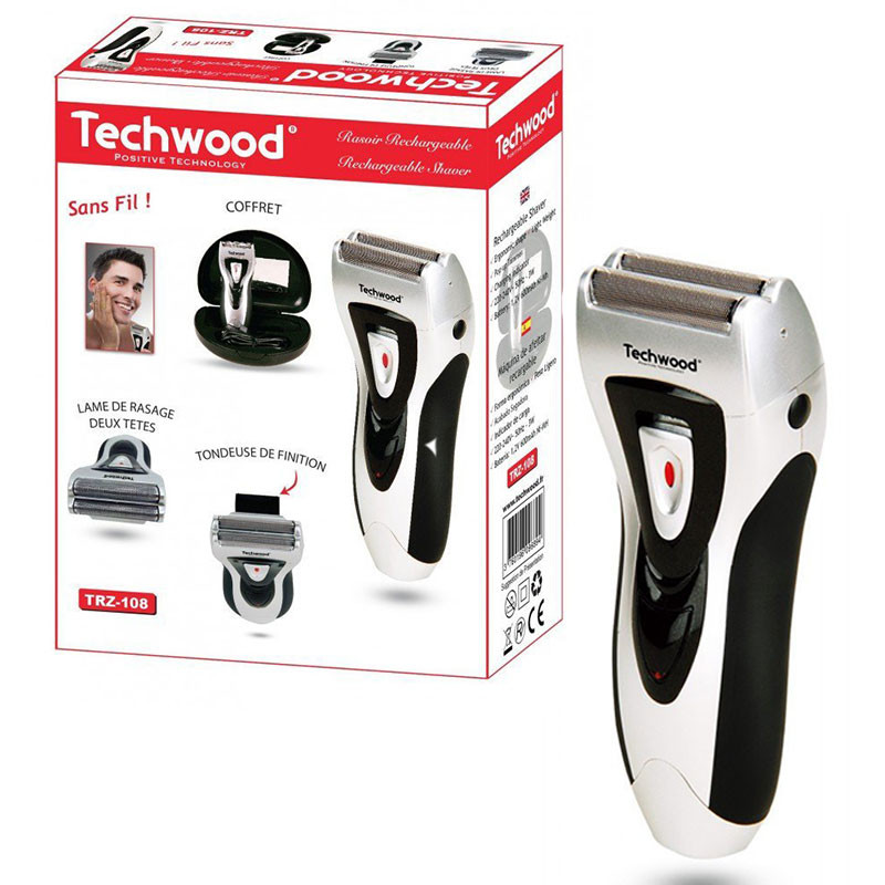 Techwood RASOIR TRZ-108 RECHARGEABLE - BLANC