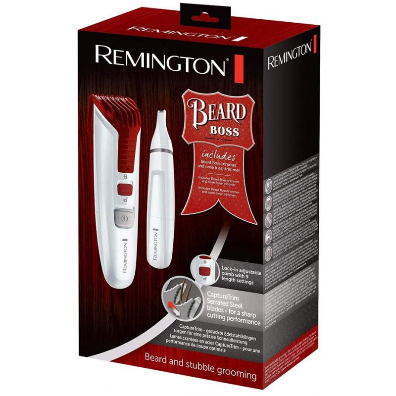 REMINGTON TONDEUSE à CHEVEUX ET BARBE SANS FIL BEARD BOSS + TONDEUSE NEZ MB4122 2