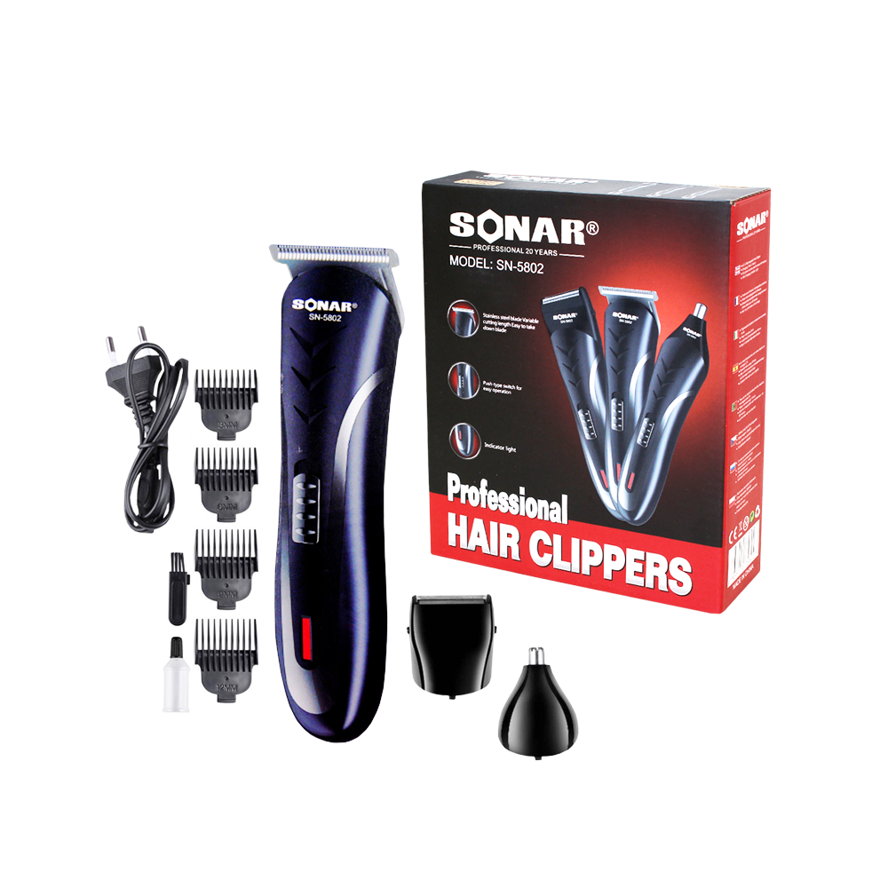 Sonar TONDEUSE CHEVEUX-NEZ-OREILLE 3EN1 SANS FIL 1
