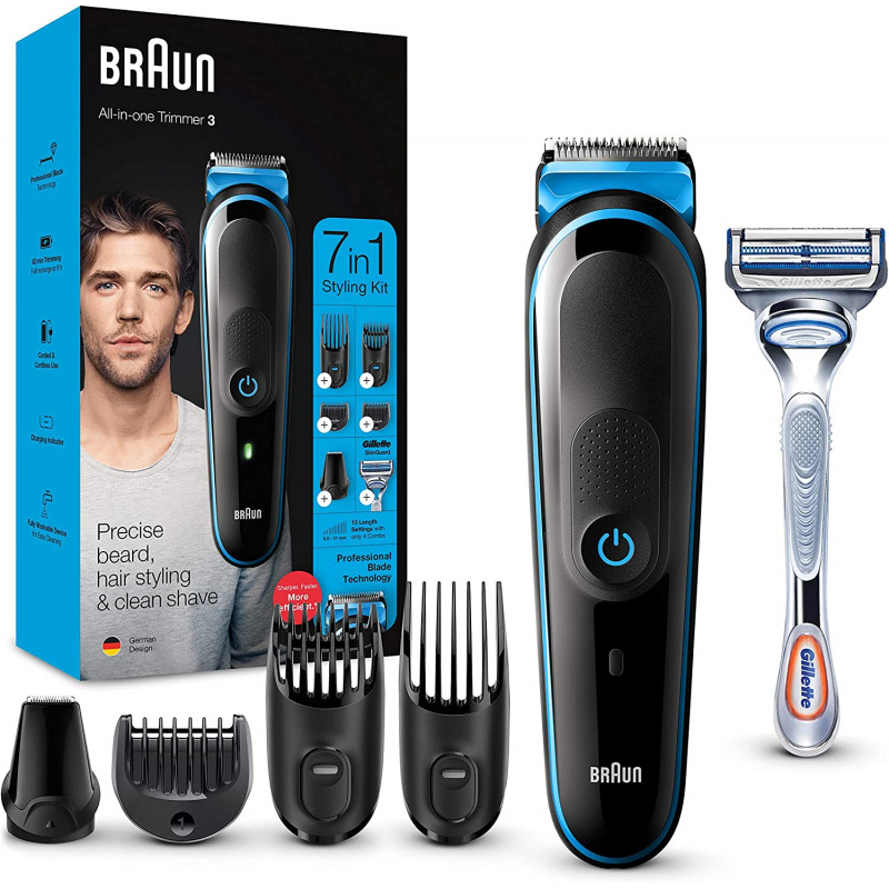 BRAUN TONDEUSE à BARBE 7EN1 MGK3242 / NOIR 1