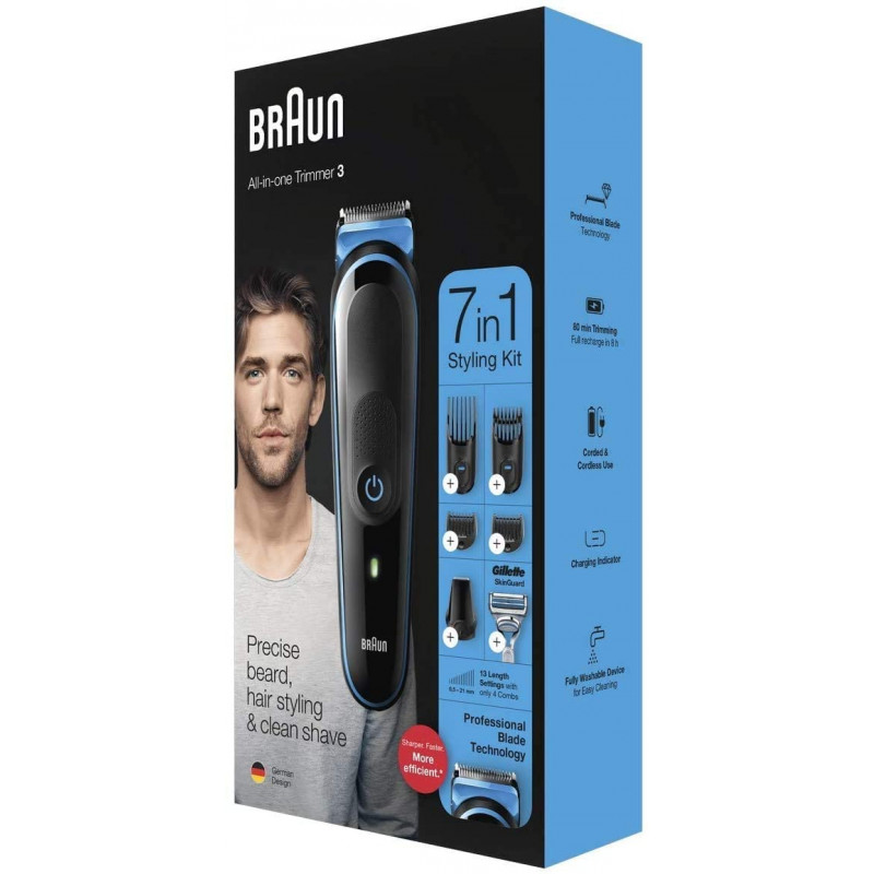 BRAUN TONDEUSE à BARBE 7EN1 MGK3242 / NOIR 3