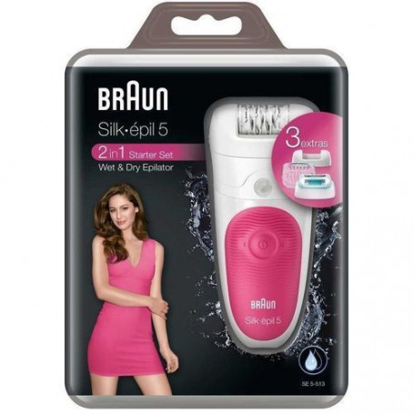 BRAUN ÉPILATEUR ÉLECTRIQUE SILK-EPIL 5 WET & DRY ÉTANCHE SANS FIL 2