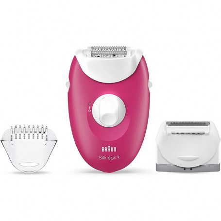 BRAUN ÉPILATEUR éLECTRIQUE SILK-éPIL 3 ROSE FRAMBOISE 3