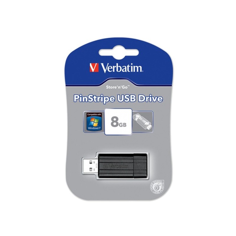 VERBATIM Flash Disque 8Go PINSTRIPE V-49062 1
