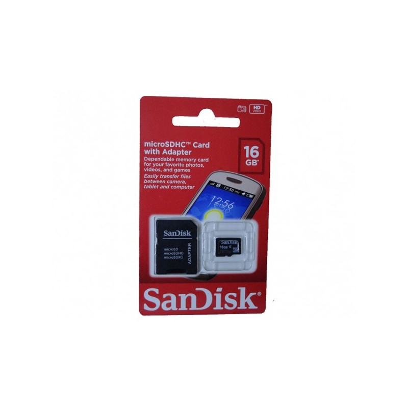 SANDISK Micro SD 16Go avec Adaptateur SDSDQM016GB35A 3
