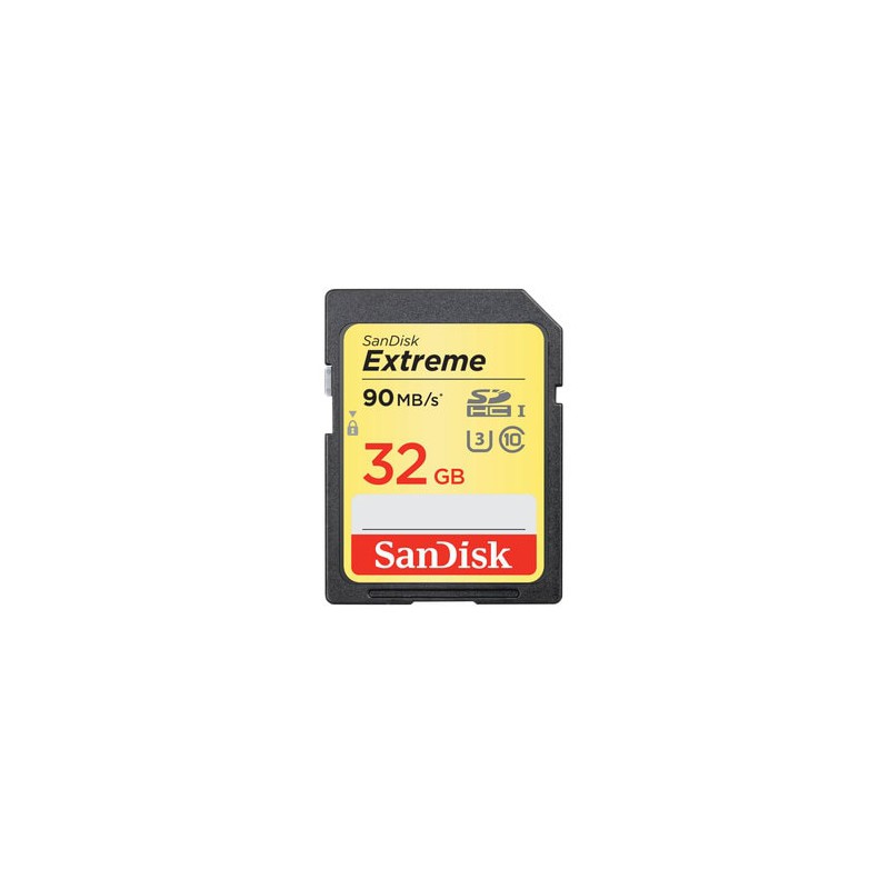 SANDISK CARTE MéMOIRE EXTREME SDHC 32GO 90MB/S CLASS10 SDSDXNE-032G-GNCIN 1