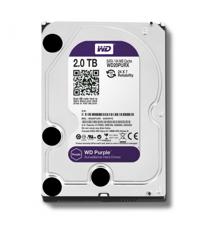 Western Digital DISQUE DUR INTERNE PURPLE 2TB 3.5'' WD20PURX 1