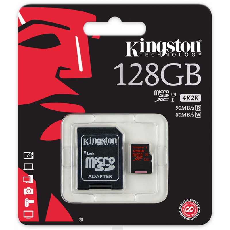 Kingston CARTE MéMOIRE SDXC 128 GO UHS-I U3 SDCA3 1