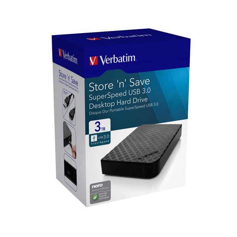 VERBATIM DISQUE DUR EXTERNE STORE'N SAVA 3 TO 3.5