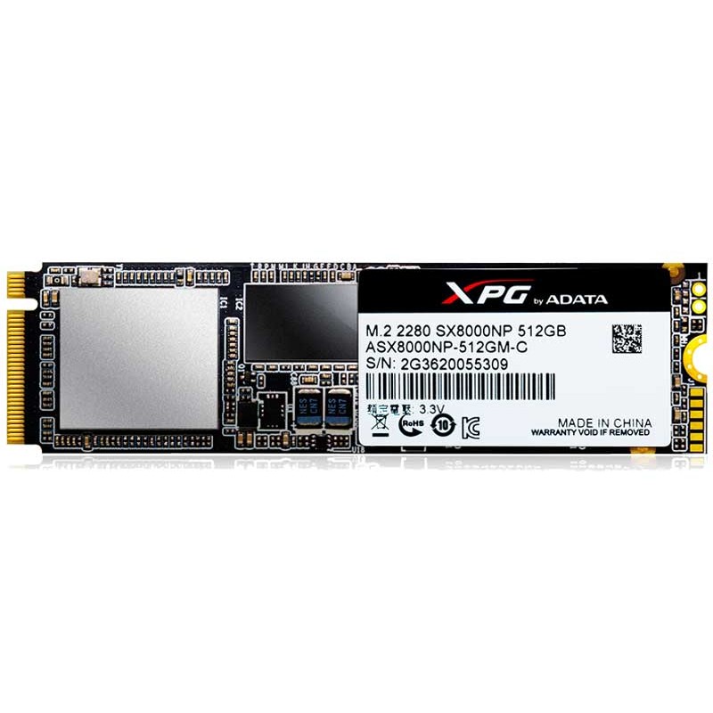 ADATA DISQUE INTERNE XPG SX6000 512GO SSD PCIE GEN3X2 M.2 2280 3