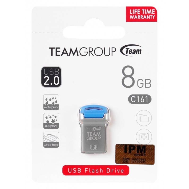 Nano Clé USB 2.0 Team Group C12G 8 Go - Noir