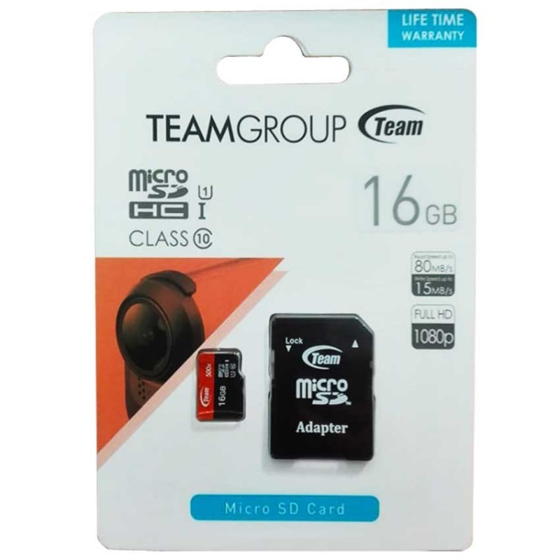 Team group CARTE MéMOIRE 16GO MICRO SDHC CLASS 10 TUSDH16GUHS03 1