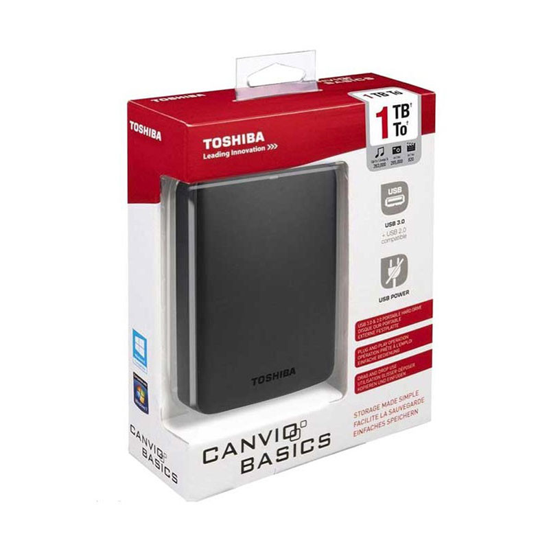 Disque dur externe Toshiba Canvio Basics 1 To USB 3.0 Noir chez