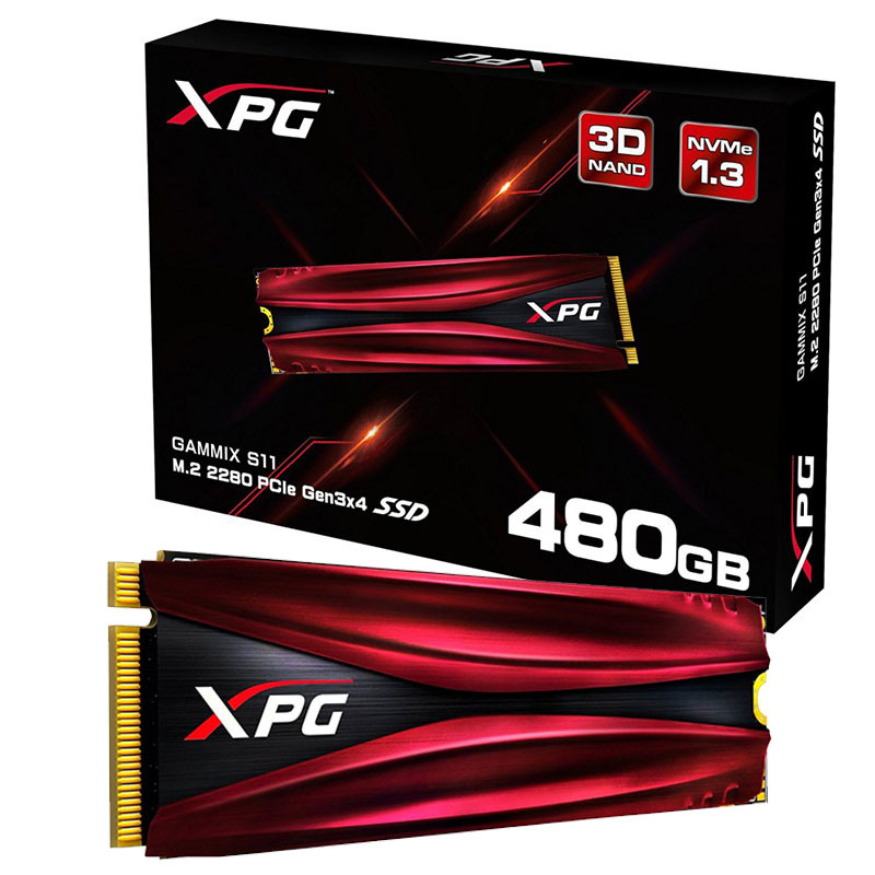 ADATA DISQUE DUR INTERNE XPG GAMMIX S11 480GO SSD M.2 2280 1