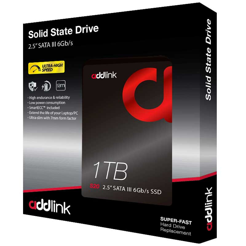 ADDLINK DISQUE DUR INTERNE S20 3D NAND 1TO SSD 2.5