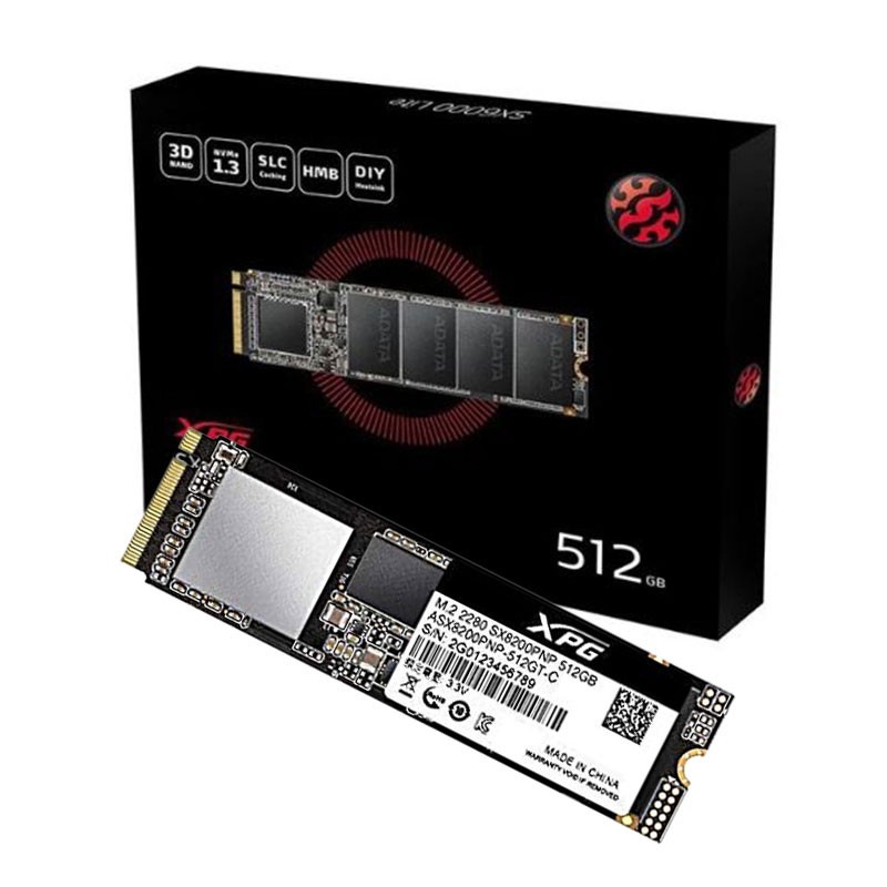 ADATA DISQUE DUR INTERNE XPG SX8200 PRO 512GO SSD PCIE GEN3X4 M.2 2280 1