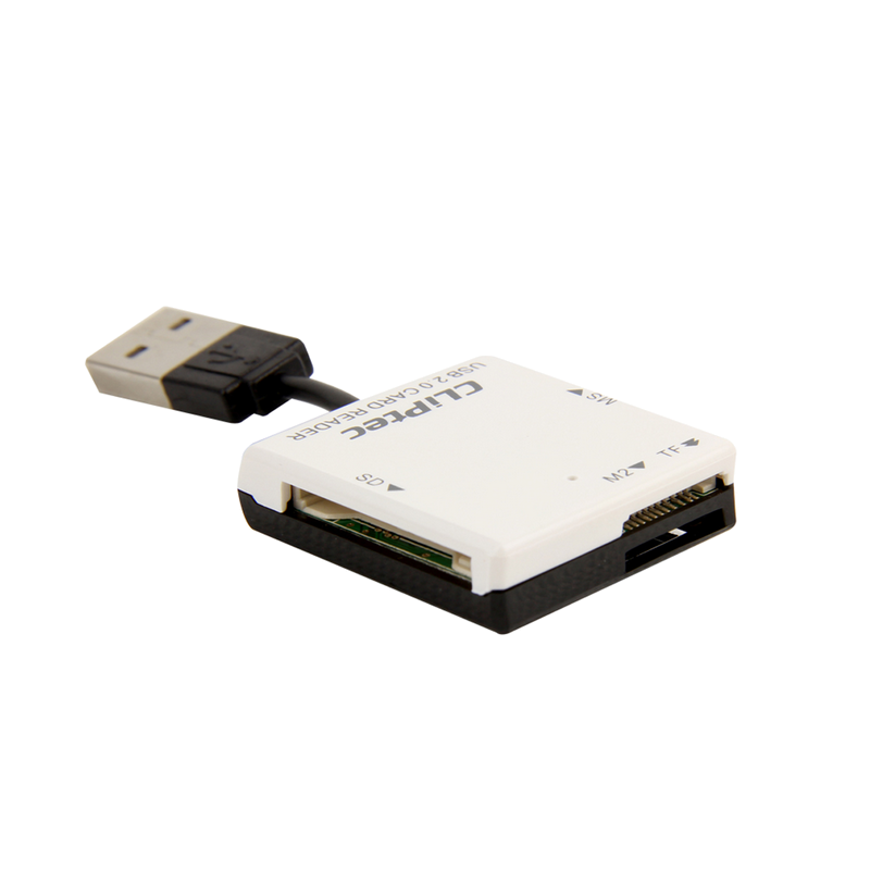 cliptec LECTEUR DE CARTES BASIC-4 USB 2.0 RZR507 1