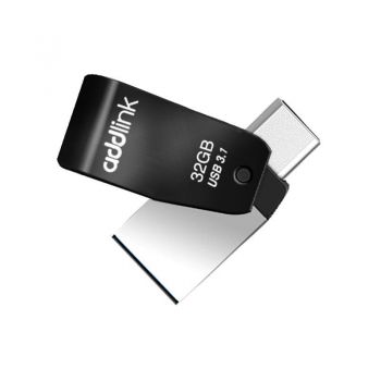 ADDLINK CLé USB T65 OTG 2EN1 USB 3.1 + TYPE C 32 GO - NOIR 1