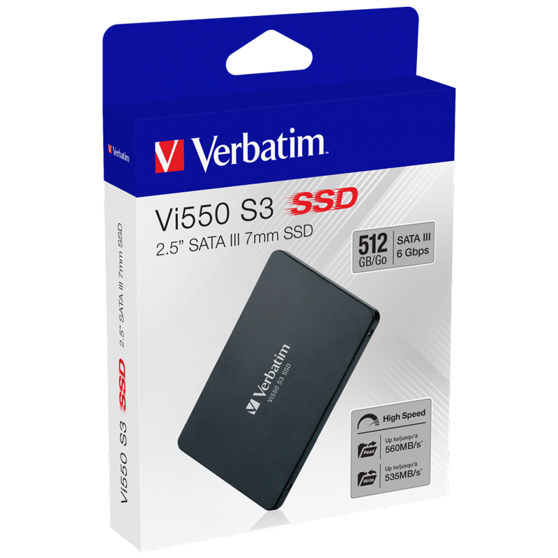 VERBATIM - DISQUE DUR INTERNE 512GO SSD VI550 S3 SATA 2.5