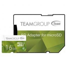 Team group CARTE MéMOIRE 16GO MICROSDHC CLASS 10 AVEC ADAPTATEUR (TCUSDH16GUHS43) 1