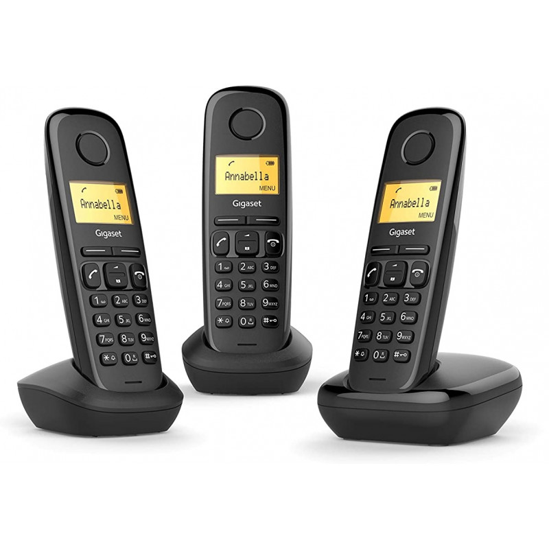 GIGASET TRIO DE TéLéPHONES DECT SANS FIL A170 / NOIR 1