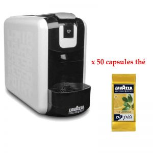 Machine à Café LAVAZZA EP MINI + 50 Capsule Thé - Noir & Blanc