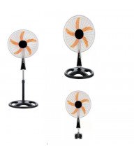 VENTILATEUR ORIENT 3 en 1- Avec pied & Support table mural - SANS MINUTERIE - OV1812-3EN1 - Blanc