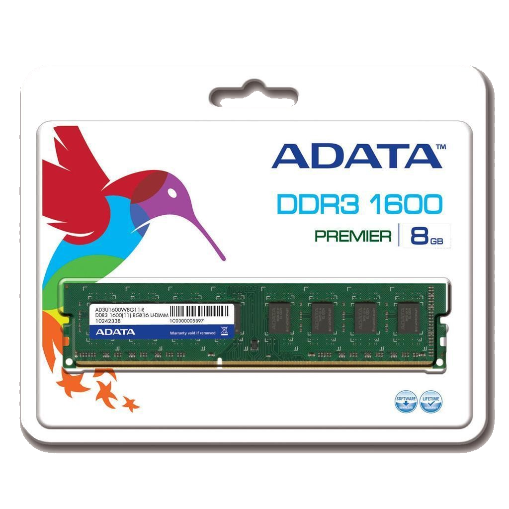 Barrette Mémoire ADATA 2G DDR3 1600 DIMM
