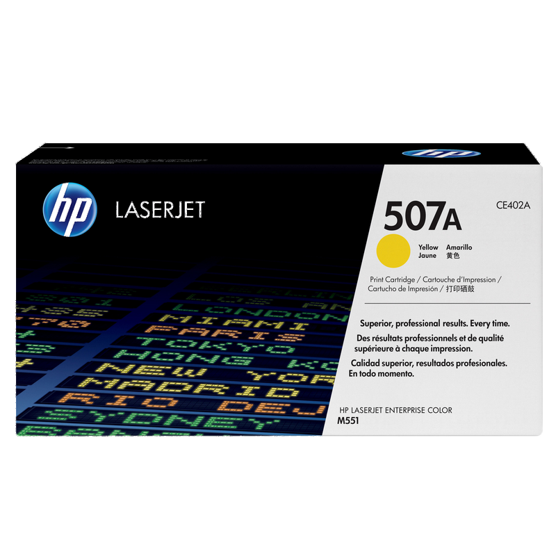 HP 507A toner LaserJet jaune