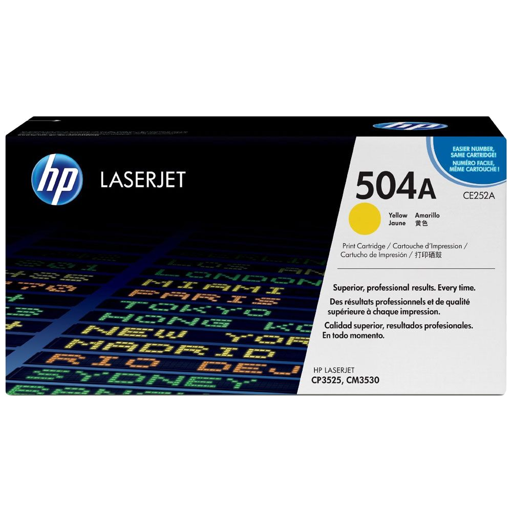 HP 504A toner LaserJet jaune