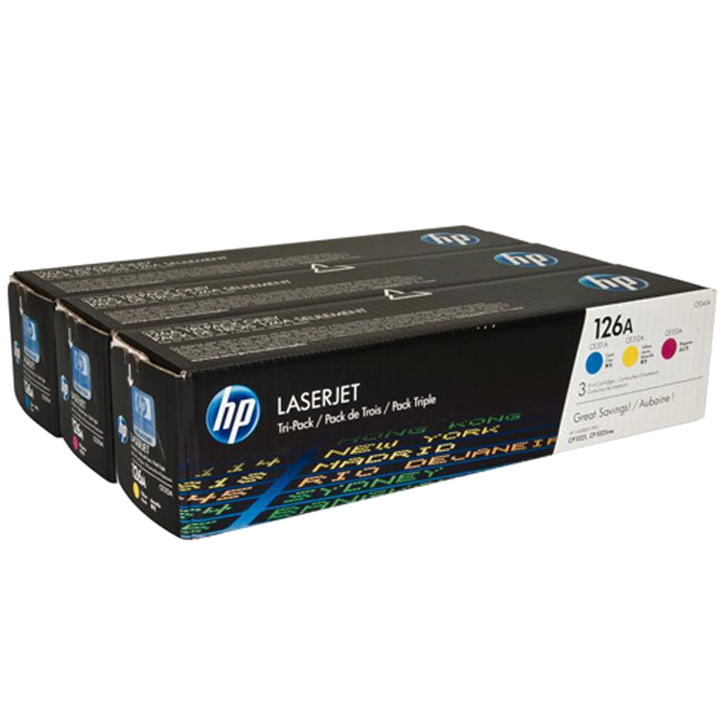 HP Pack HP Toner 126A 3 Couleurs Authentiques - CF341A