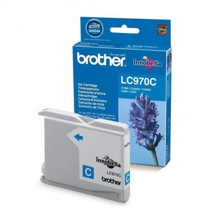 Cartouche Jet d'encre Originale Brother LC970C pour Brother DCP 135C , MFC 235C - Cyan (300 Pages)