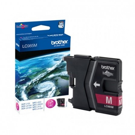 Cartouche Jet d'encre Originale Brother LC985M pour Brother DCPJ315W , MFCJ220 - Magenta (260 Pages)