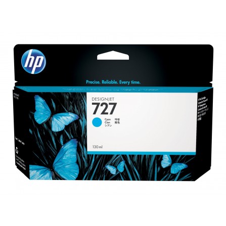 Cartouche jet d'encre HP original B3P19A pour DesignJet HP 727 - Cyan