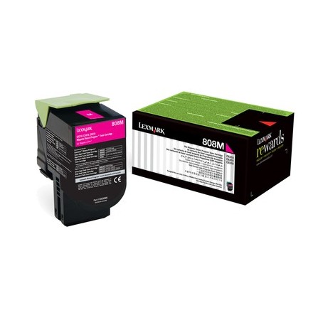 Toner Original Lexmark 808M Magenta CX310,410,510 (1K) - 80C80M0