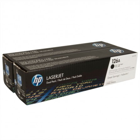 Pack de 2 Toners Original HP LaserJet CE310AD pour HP 126A