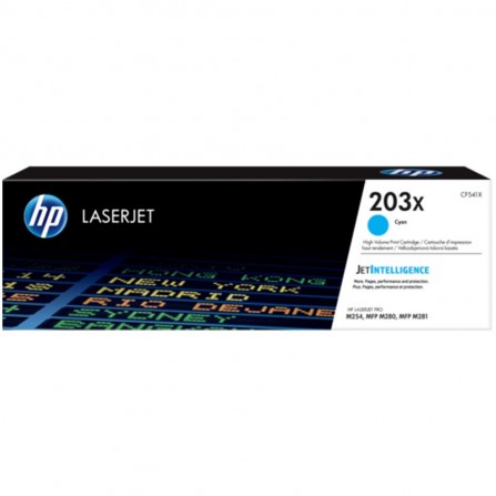 Toner original HP LaserJet CF541X pour HP 203X - Cyan